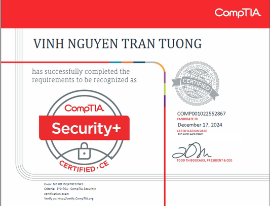 Hành trình chinh phục CompTIA Security+